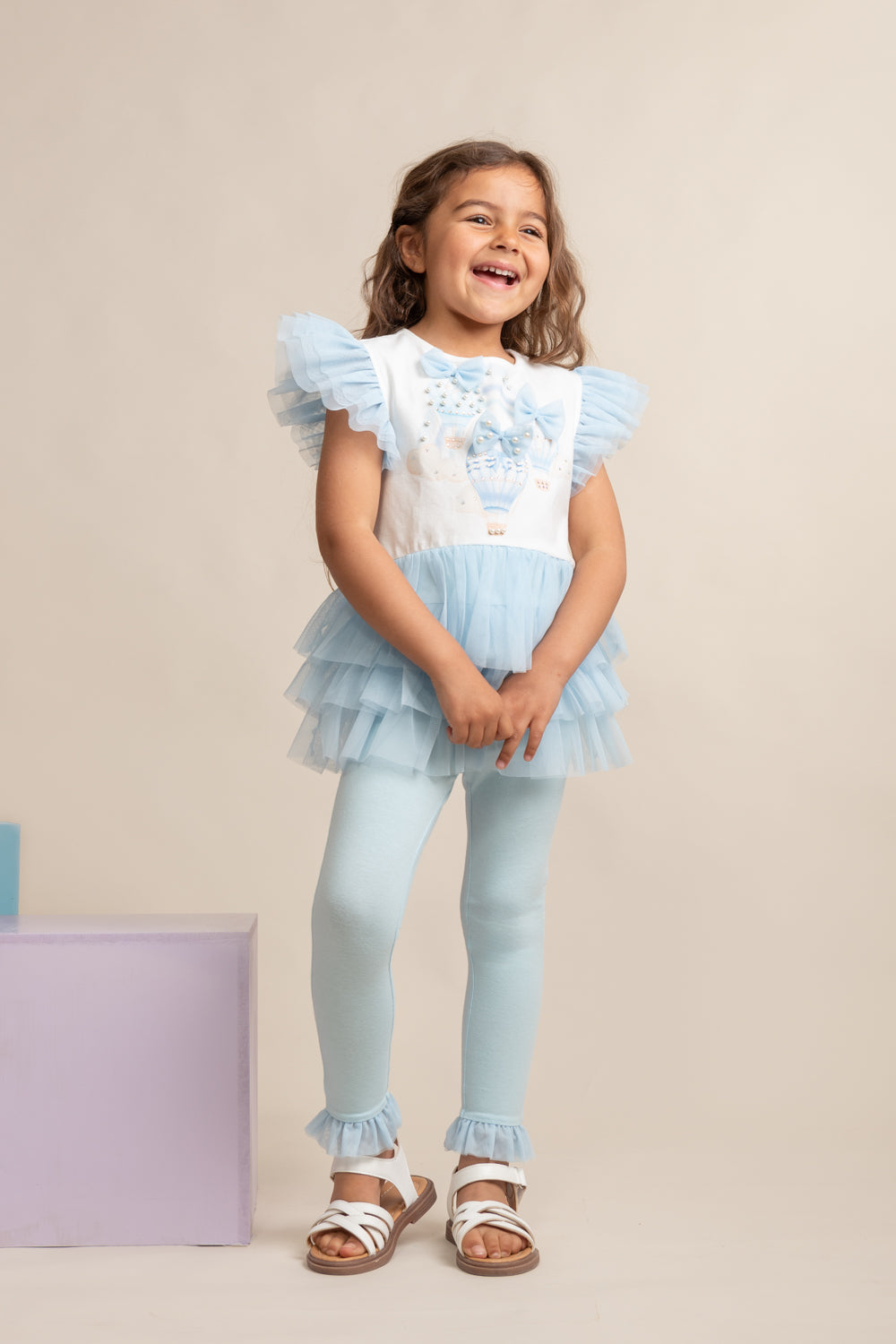 Fly Away Sky Blue Top and Leggings Set (4-8yrs)