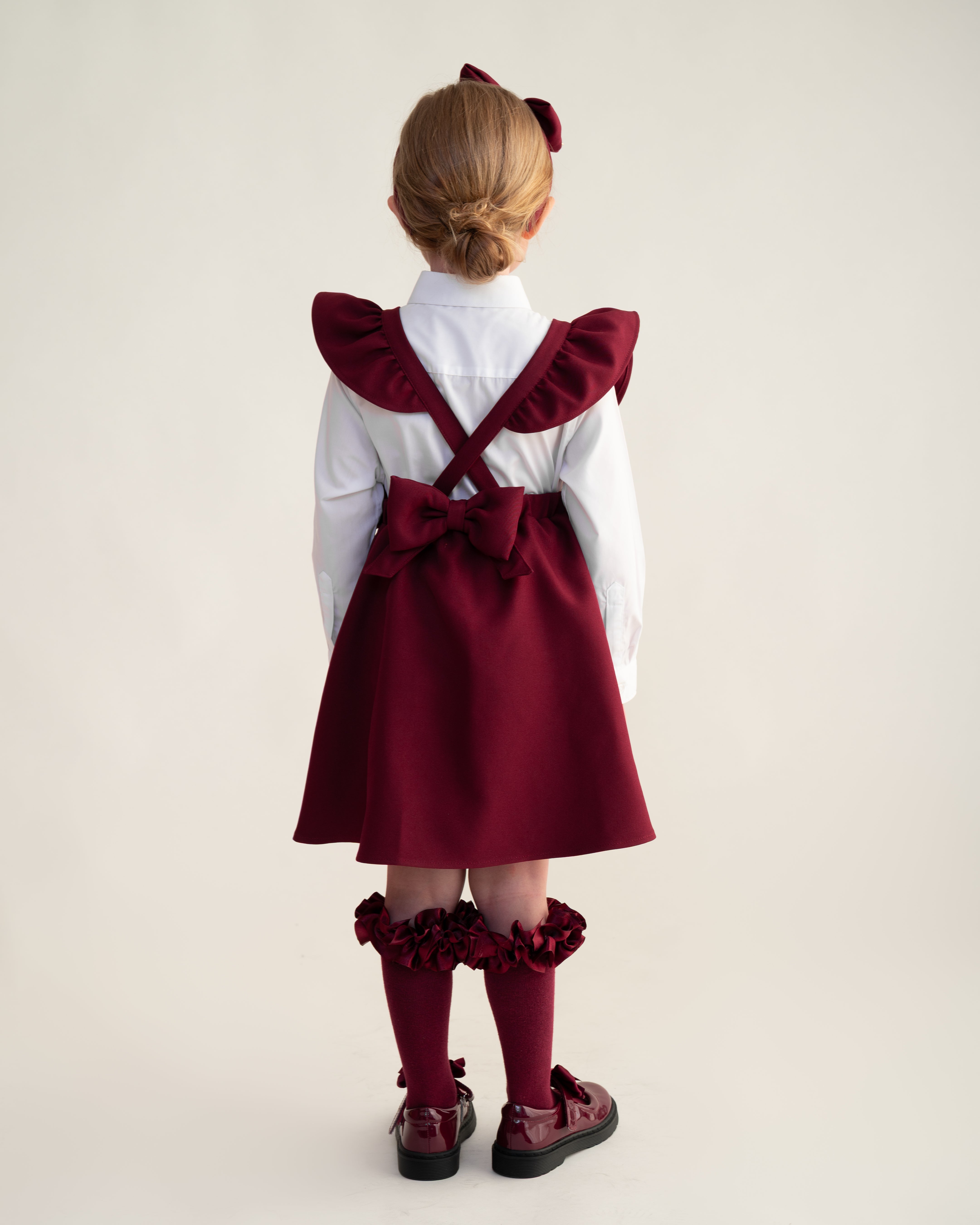 Maroon Pinafore Dress