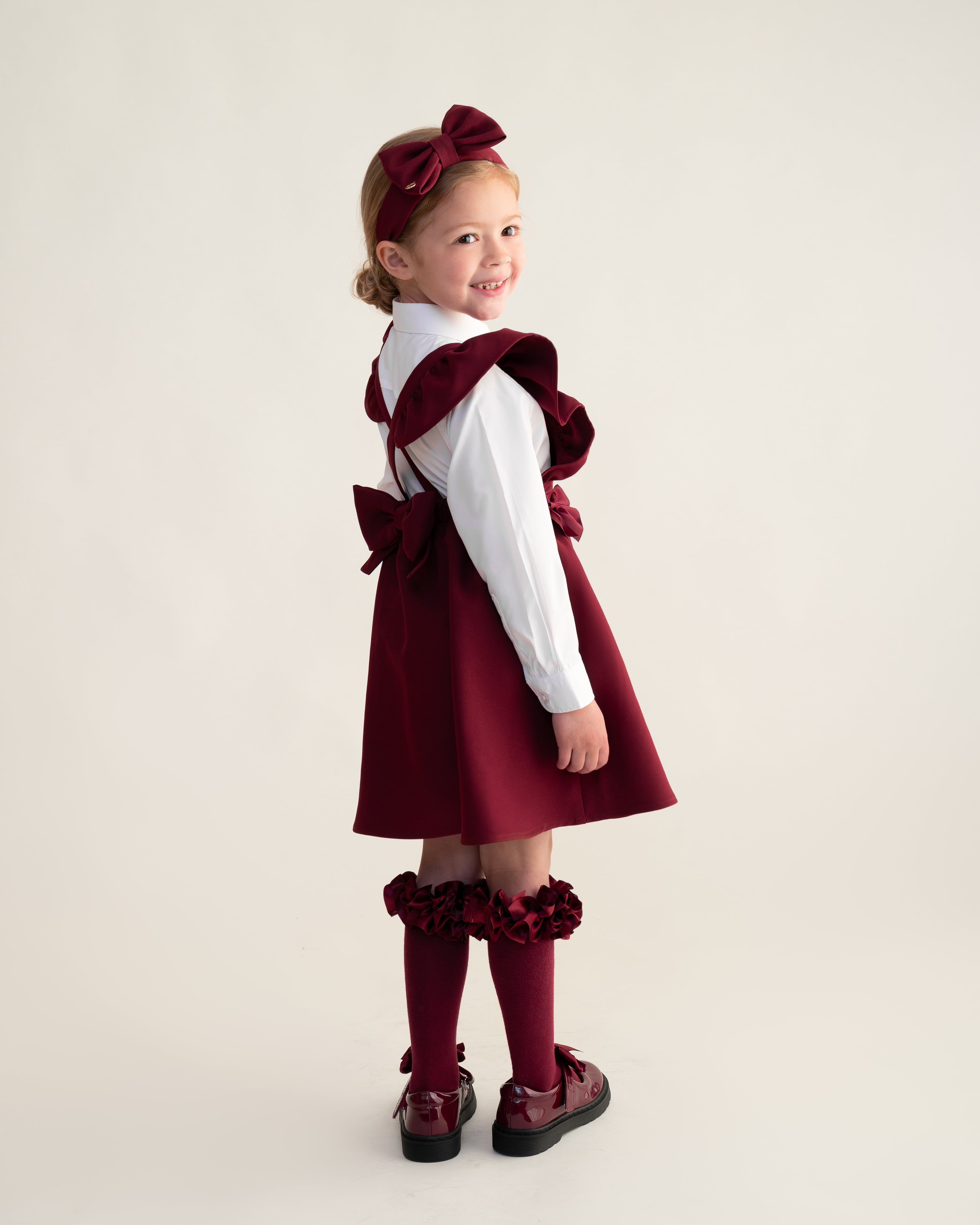 Maroon Pinafore Dress