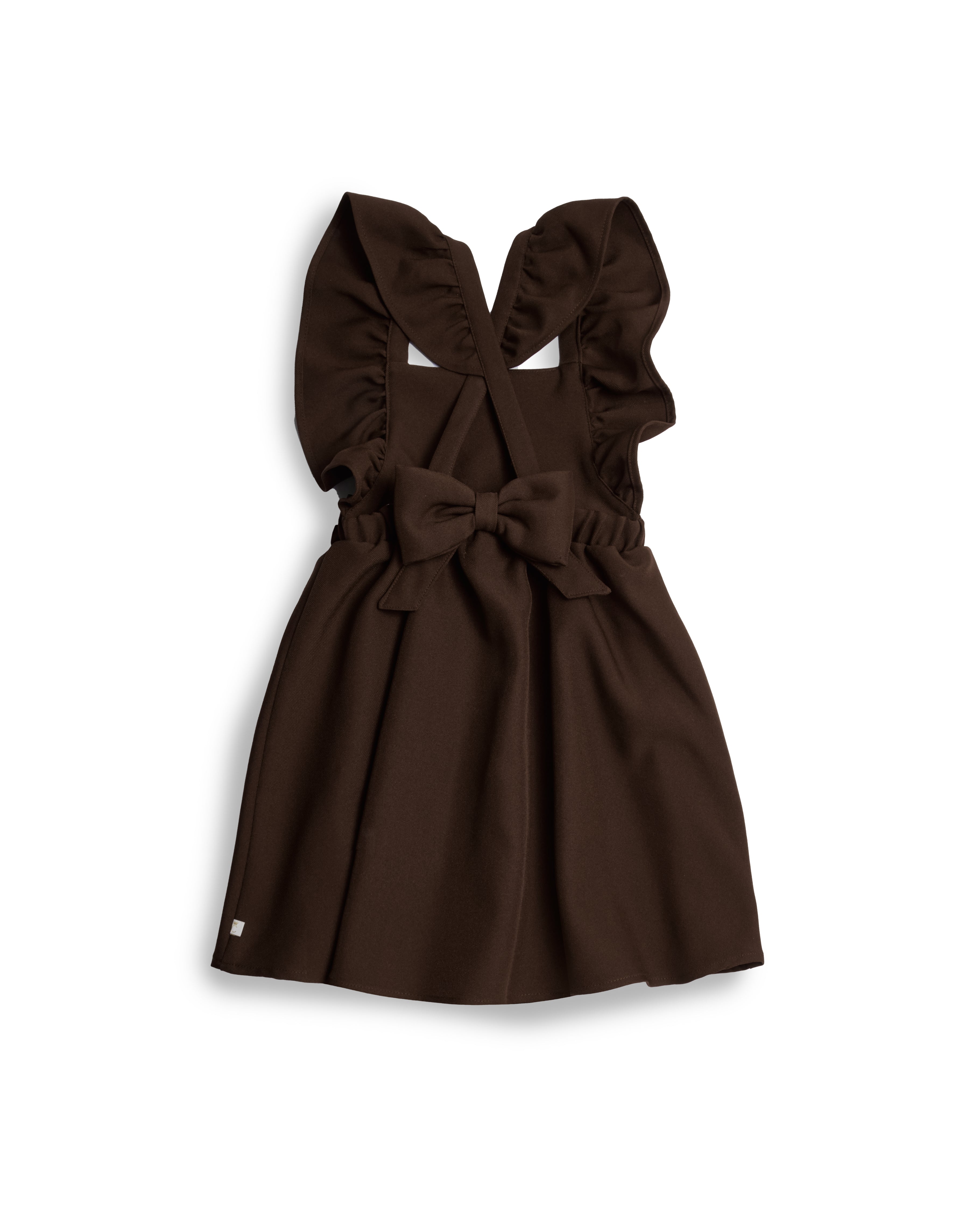 Brown Pinafore Dress