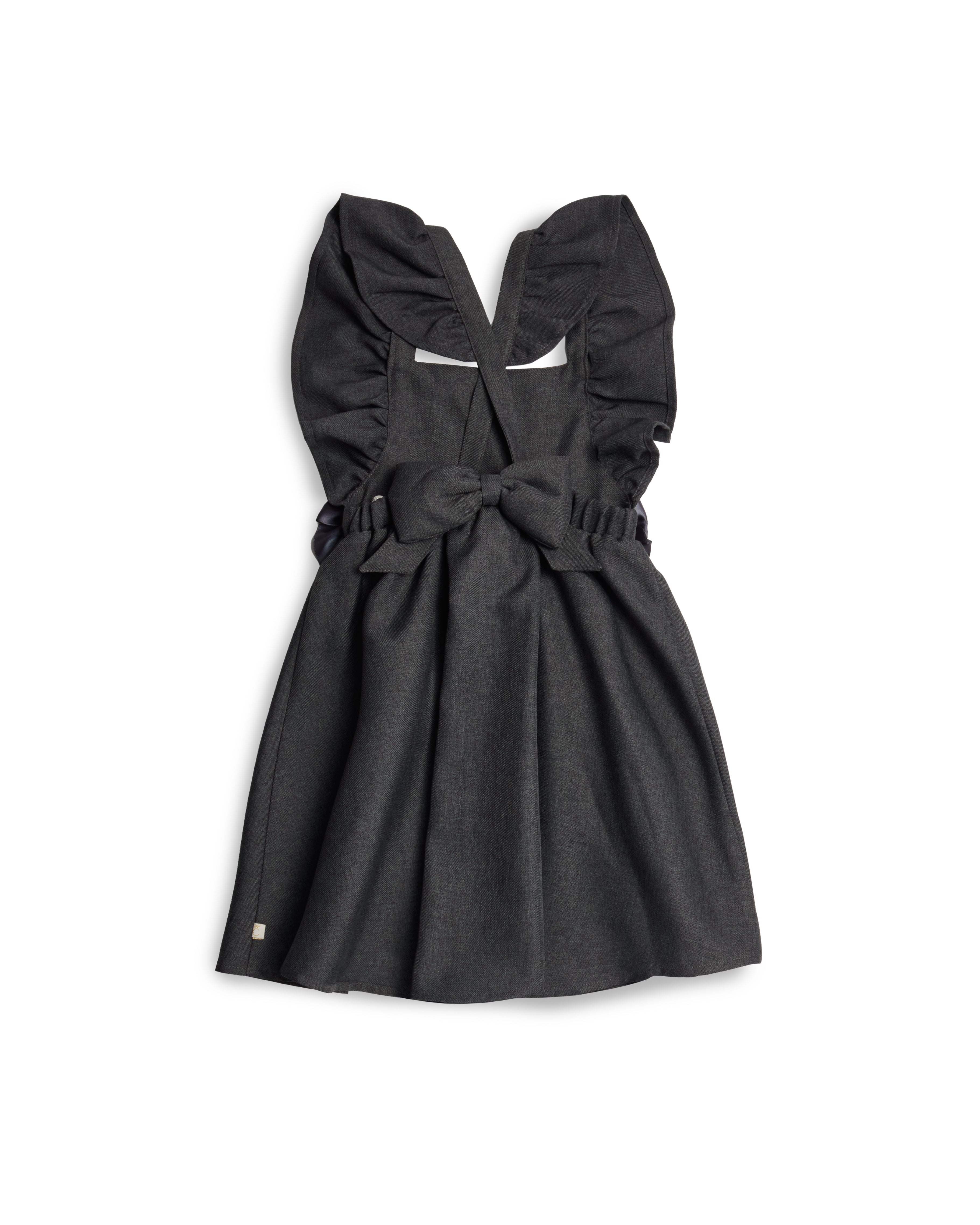 Grey Pinafore Dress