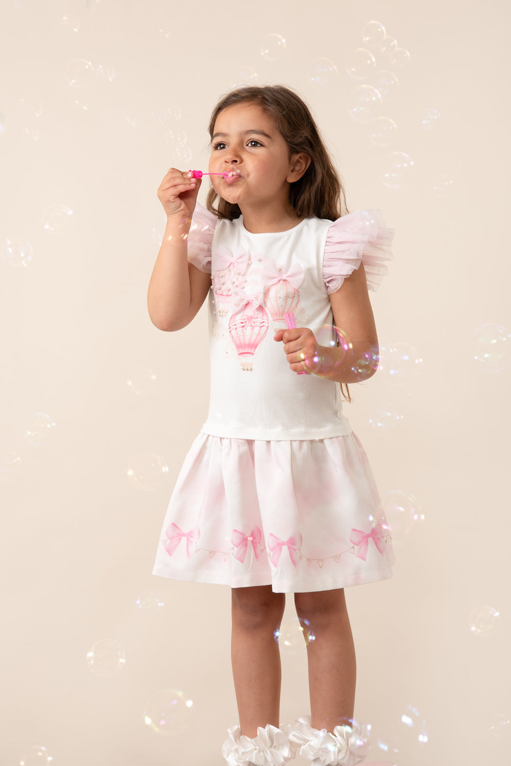 Fly Away Pink Balloon Dress (5-9yrs)