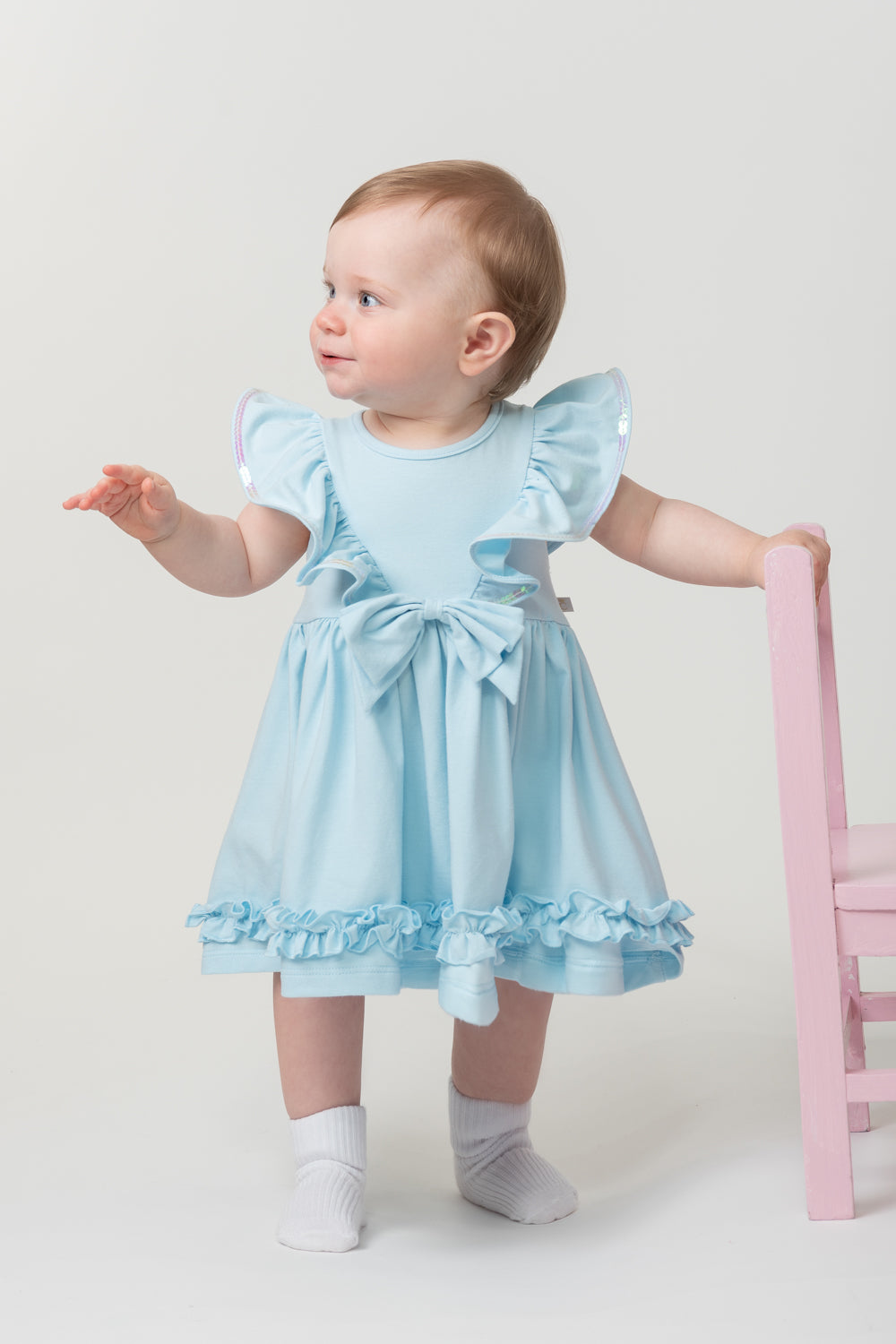 Elevated Essentials Sky Blue Baby Dress