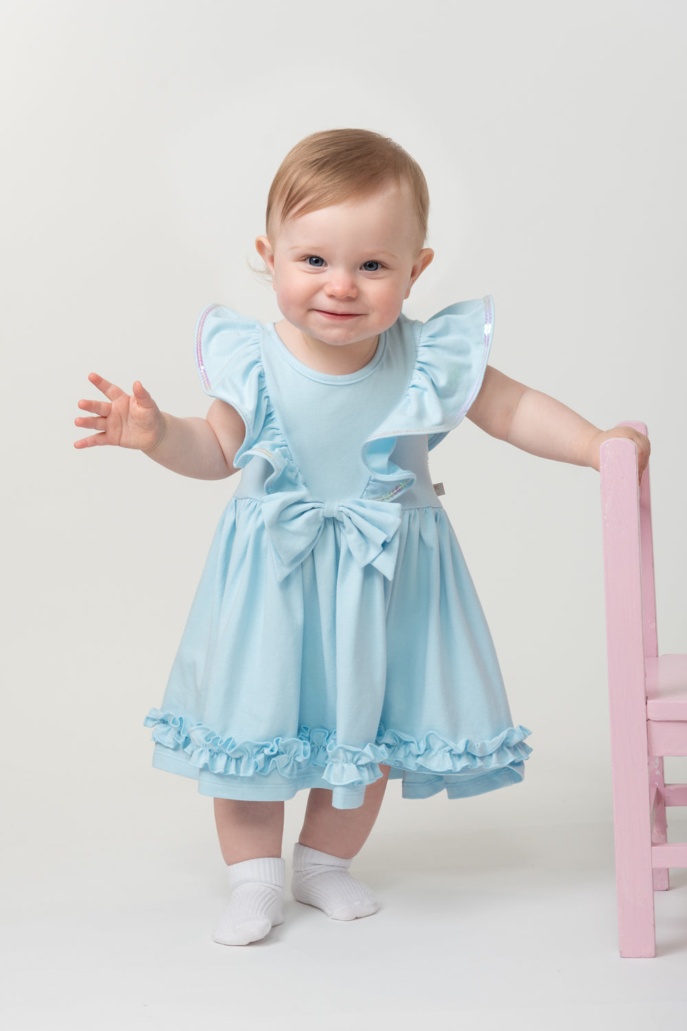 Elevated Essentials Sky Blue Baby Dress