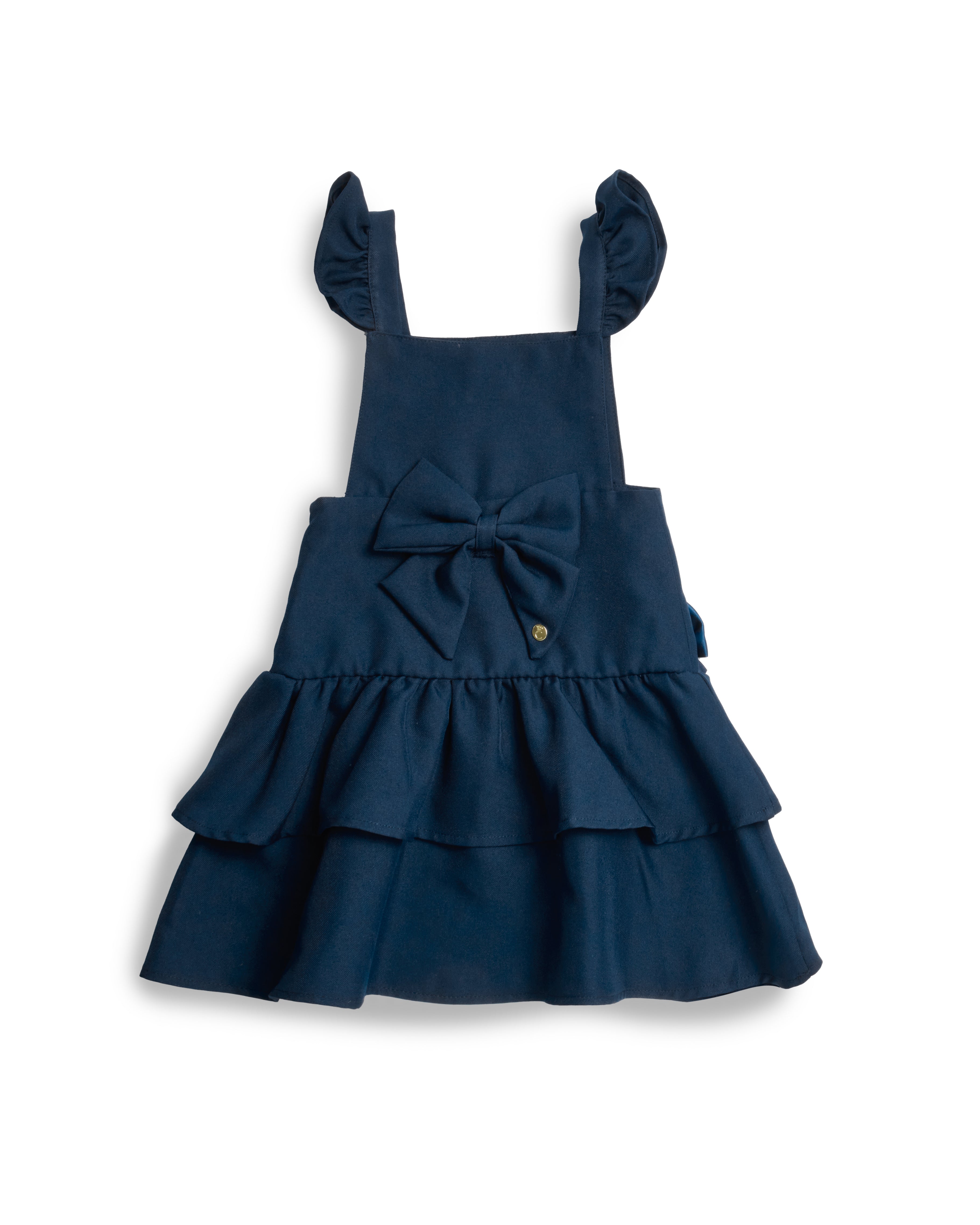 Navy Frill Ra-Ra Pinafore Dress