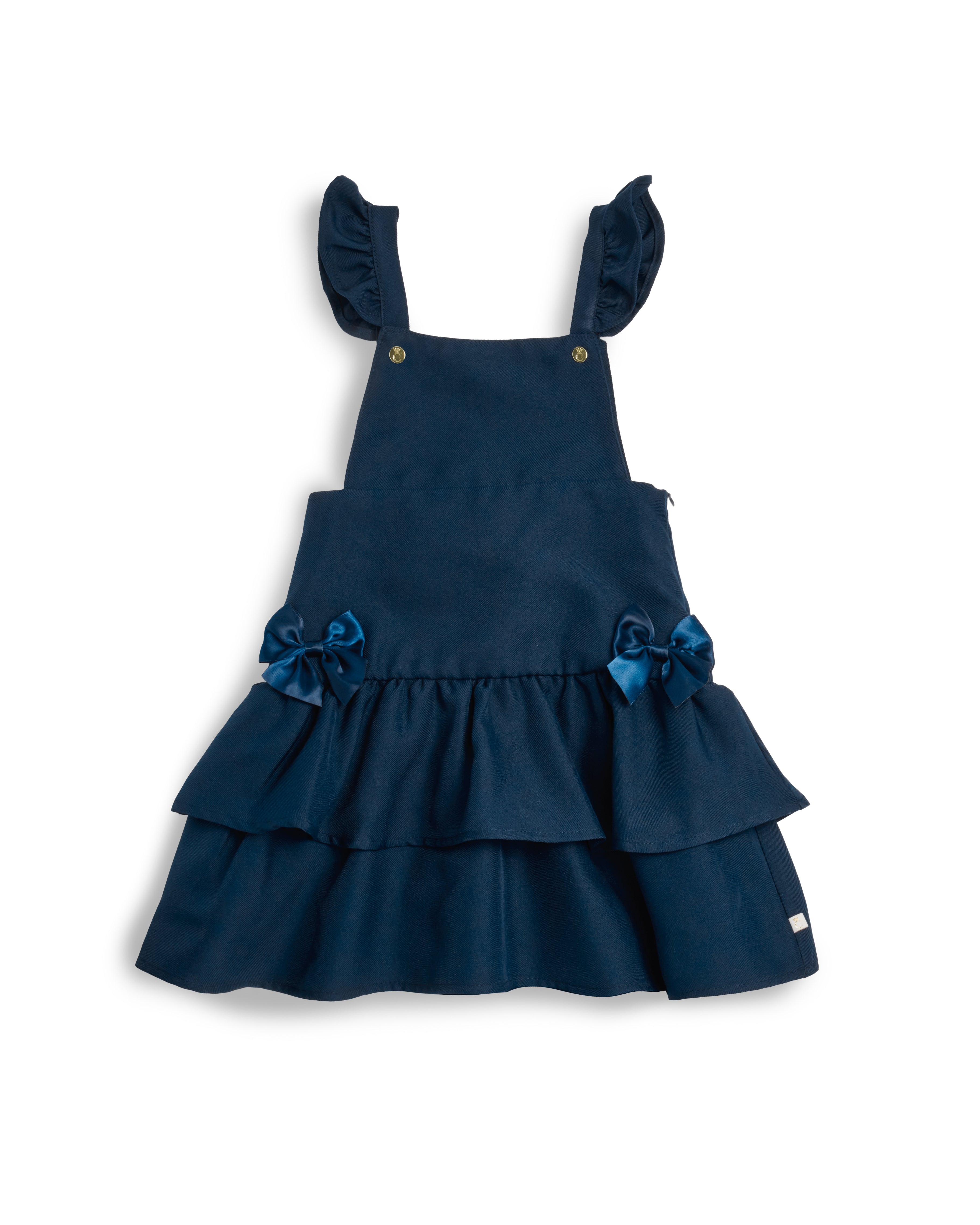 Navy Frill Ra-Ra Pinafore Dress