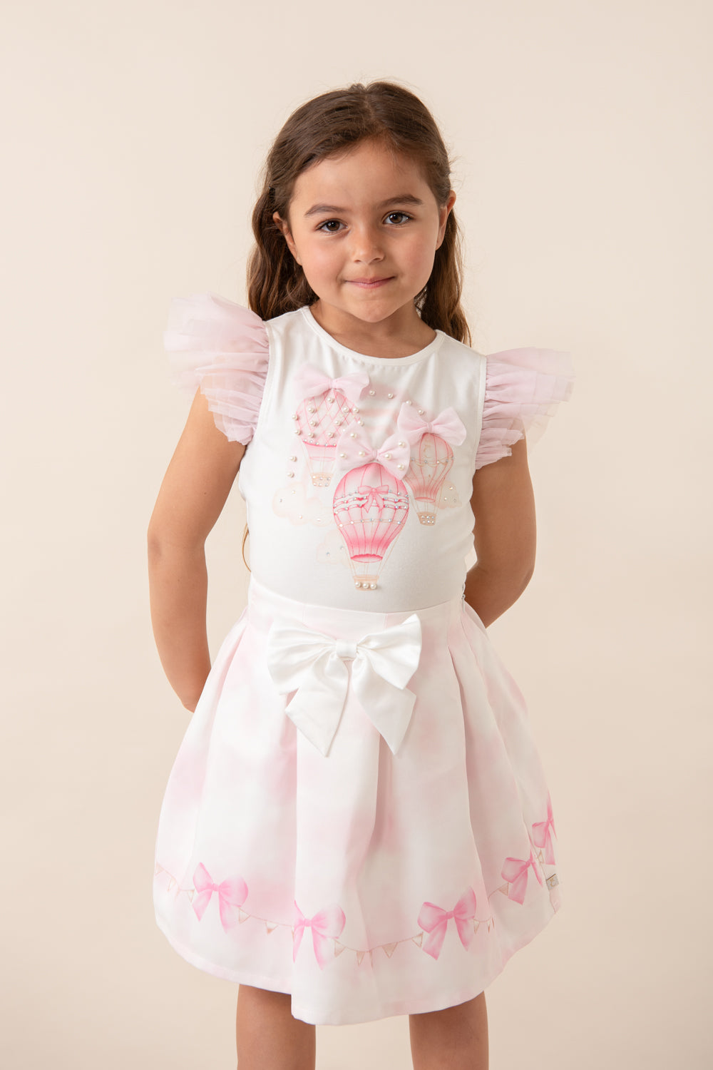 Fly Away Pink Balloon Skirt Set (5-9yrs)