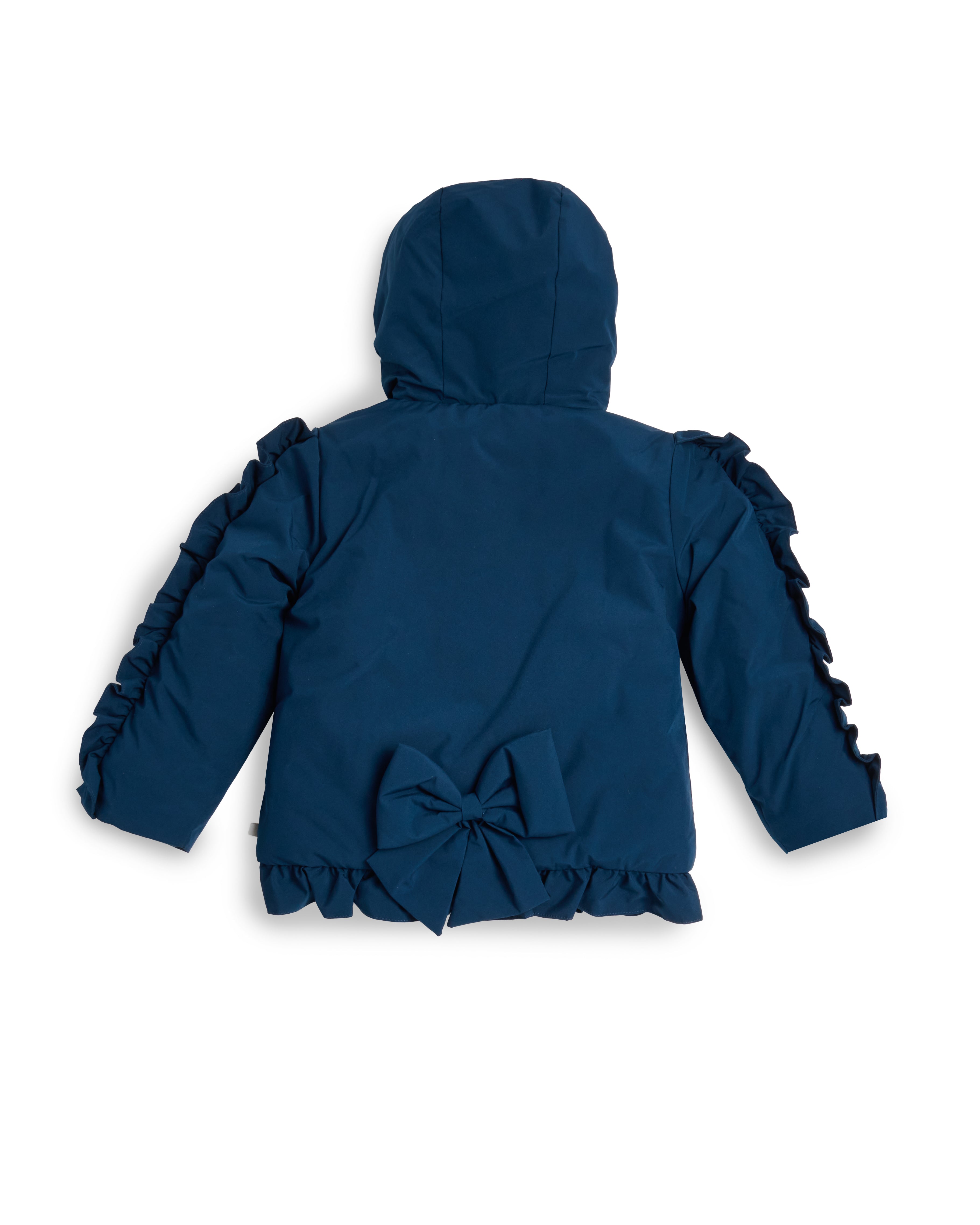 Navy Frill Hooded Jacket