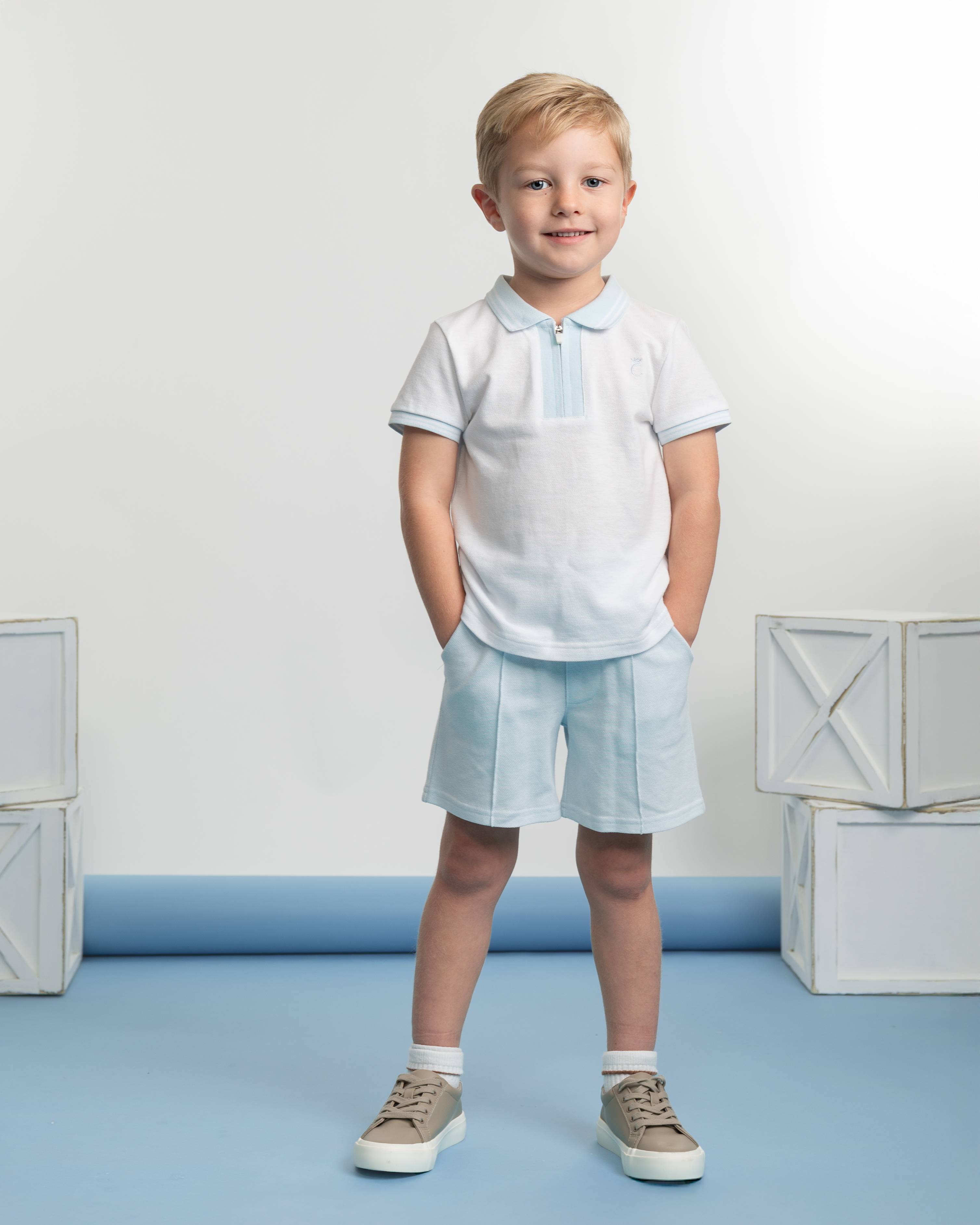 Boys Sky Polo Shirt & Shirt Set