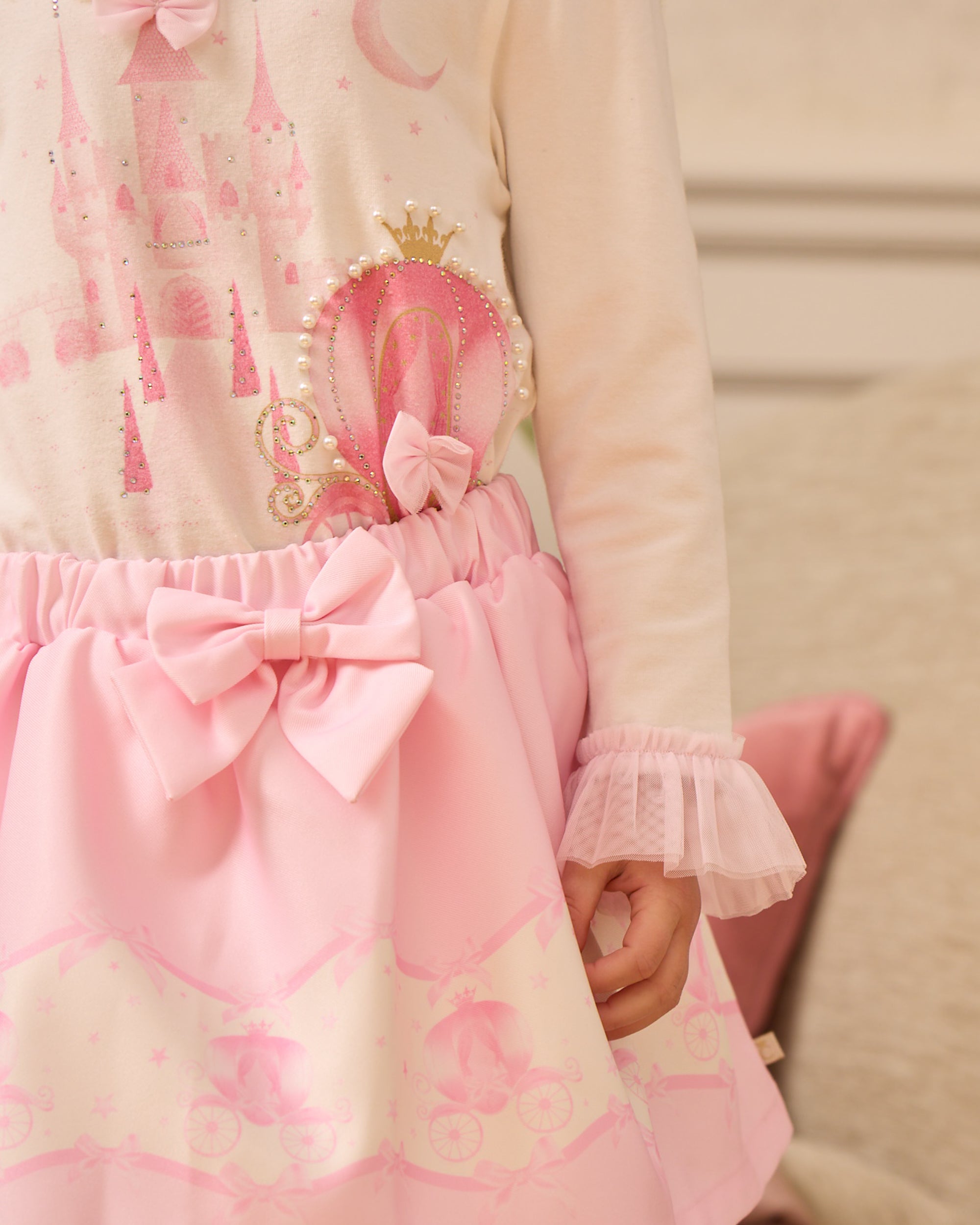 Pink Carriage Skirt Set