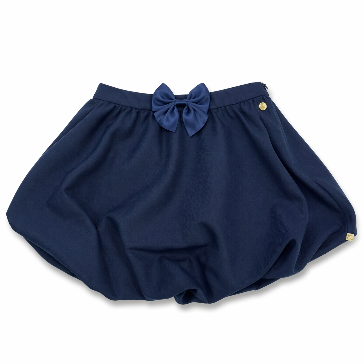 Navy Bow Detail Bubble Skirt
