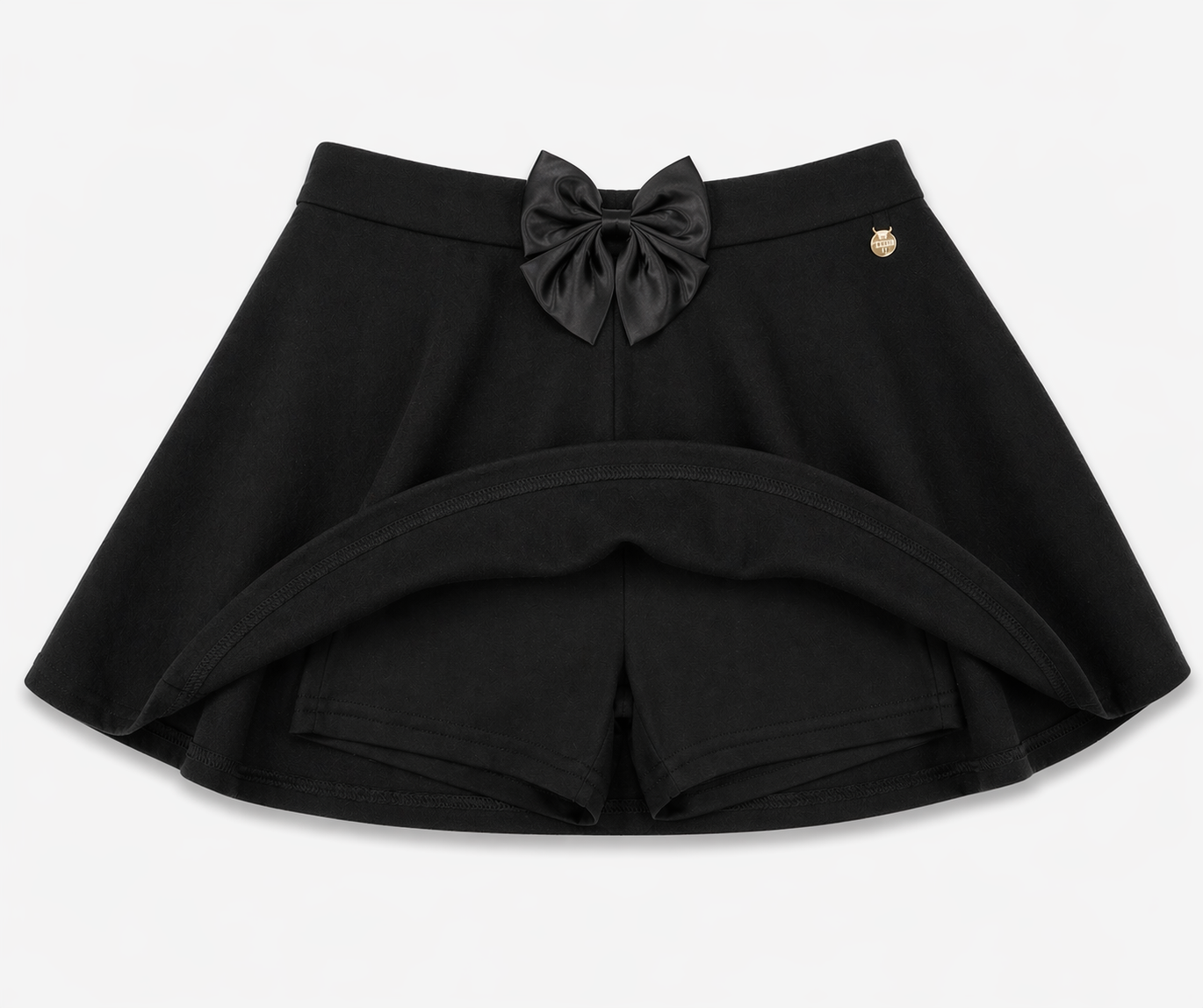 Black School Skirt with Built-In Cycling Shorts
