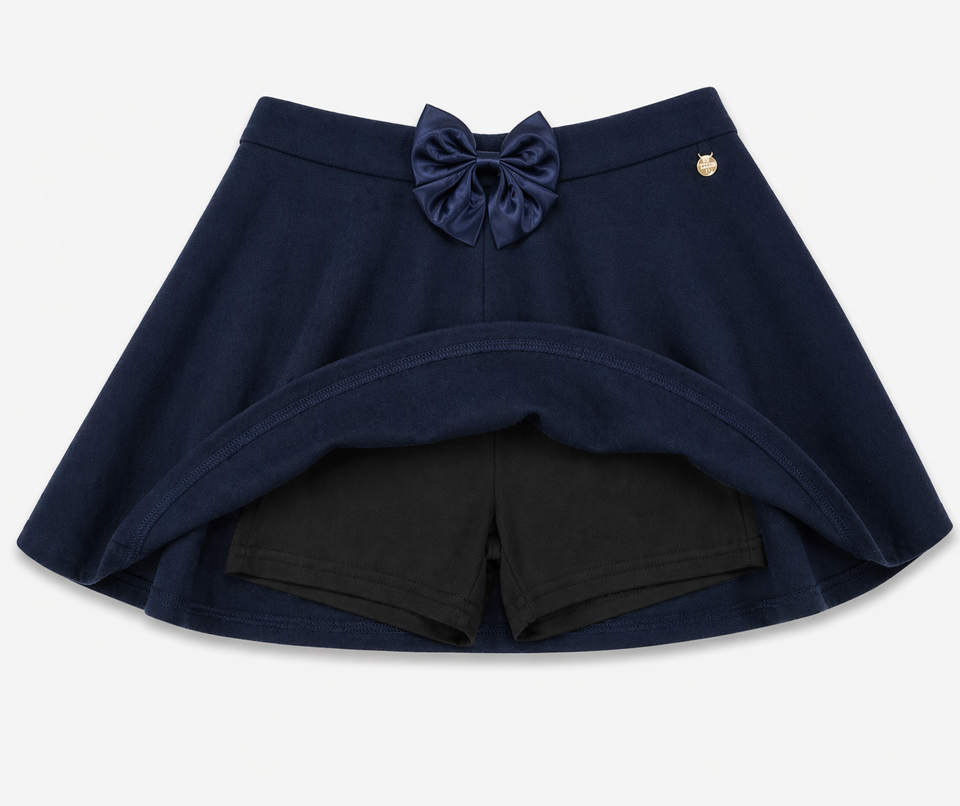 Navy School Skirt with Built-In Cycling Shorts
