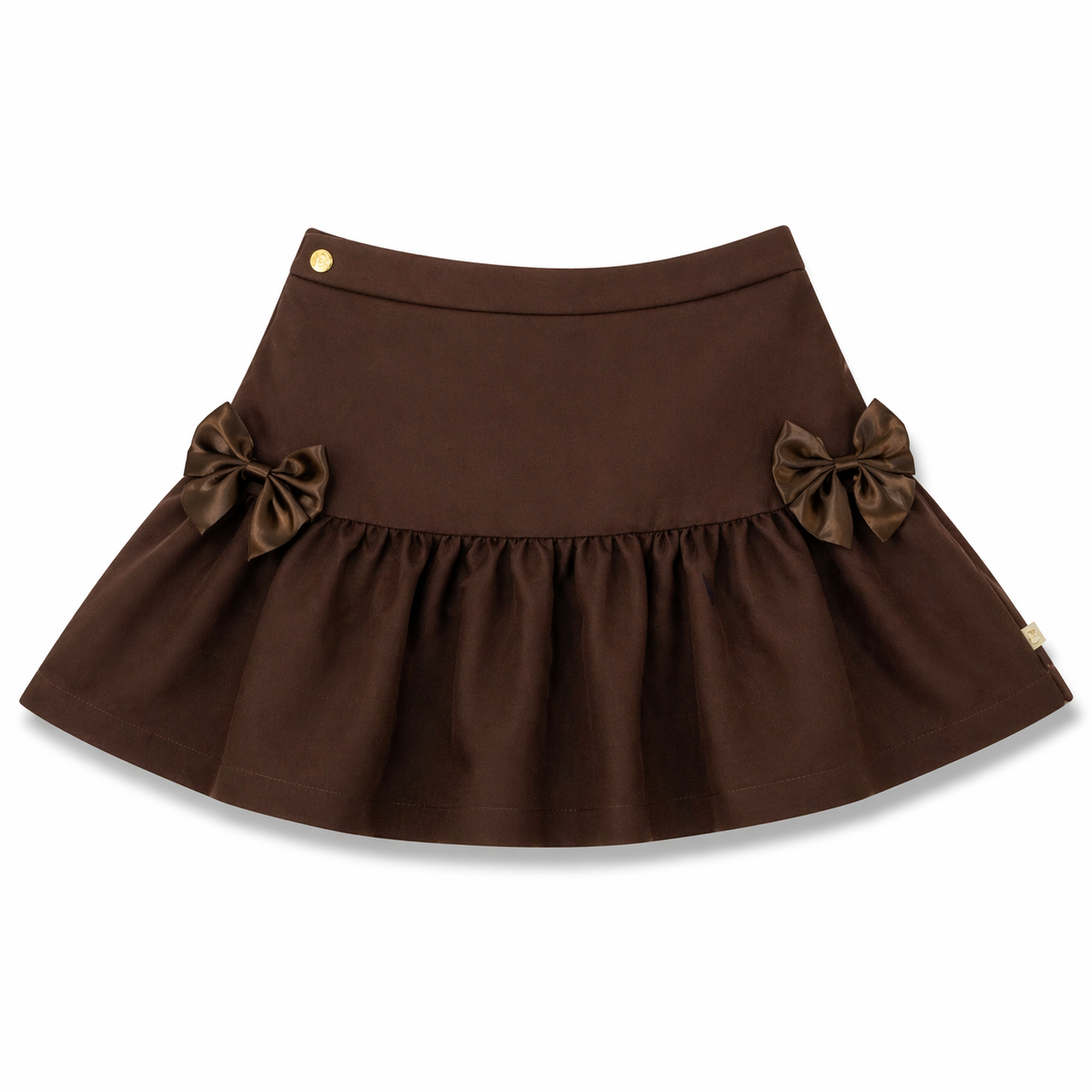 Brown Bow Detail Skirt