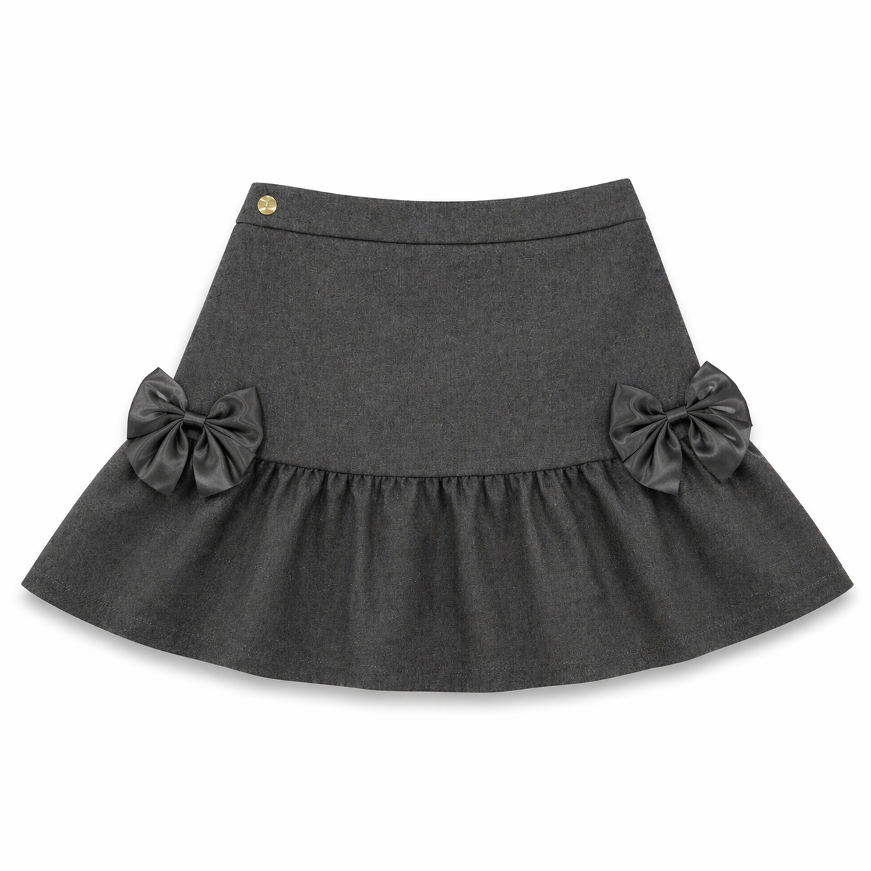Grey Bow Detail Skirt
