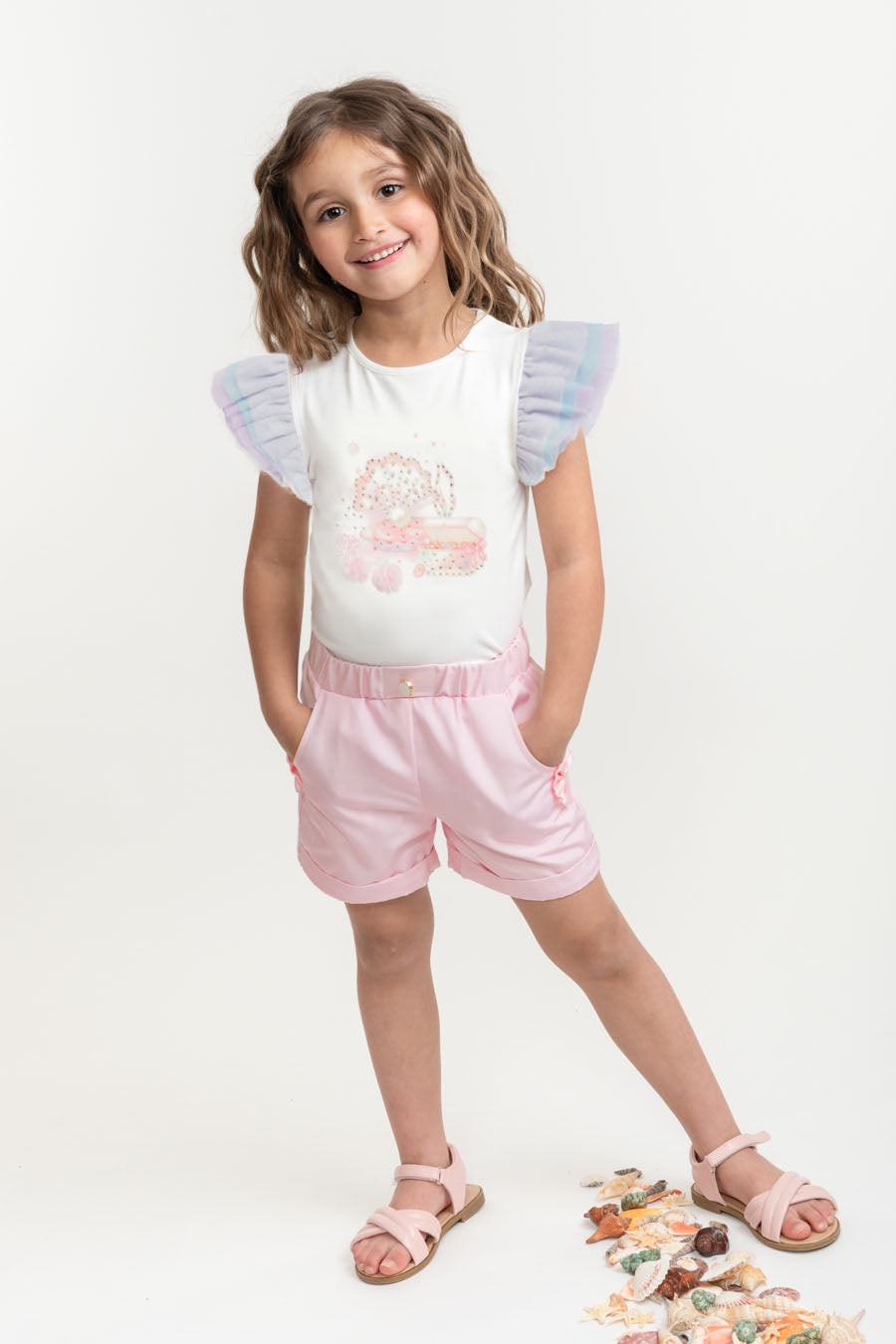 Deep Sea Dreams Pink Short Set (4-8yrs)