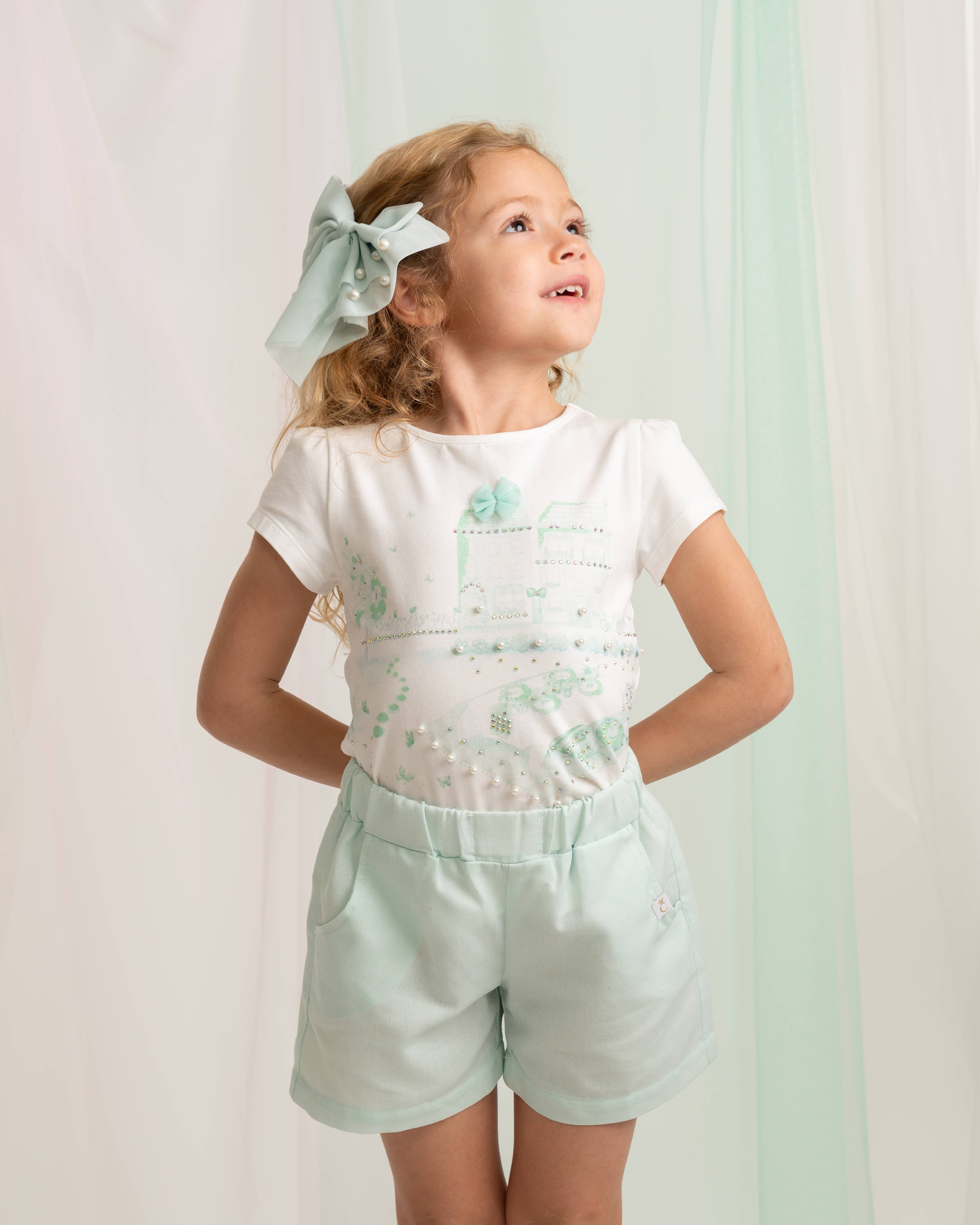 Pink Garden Print Short Set