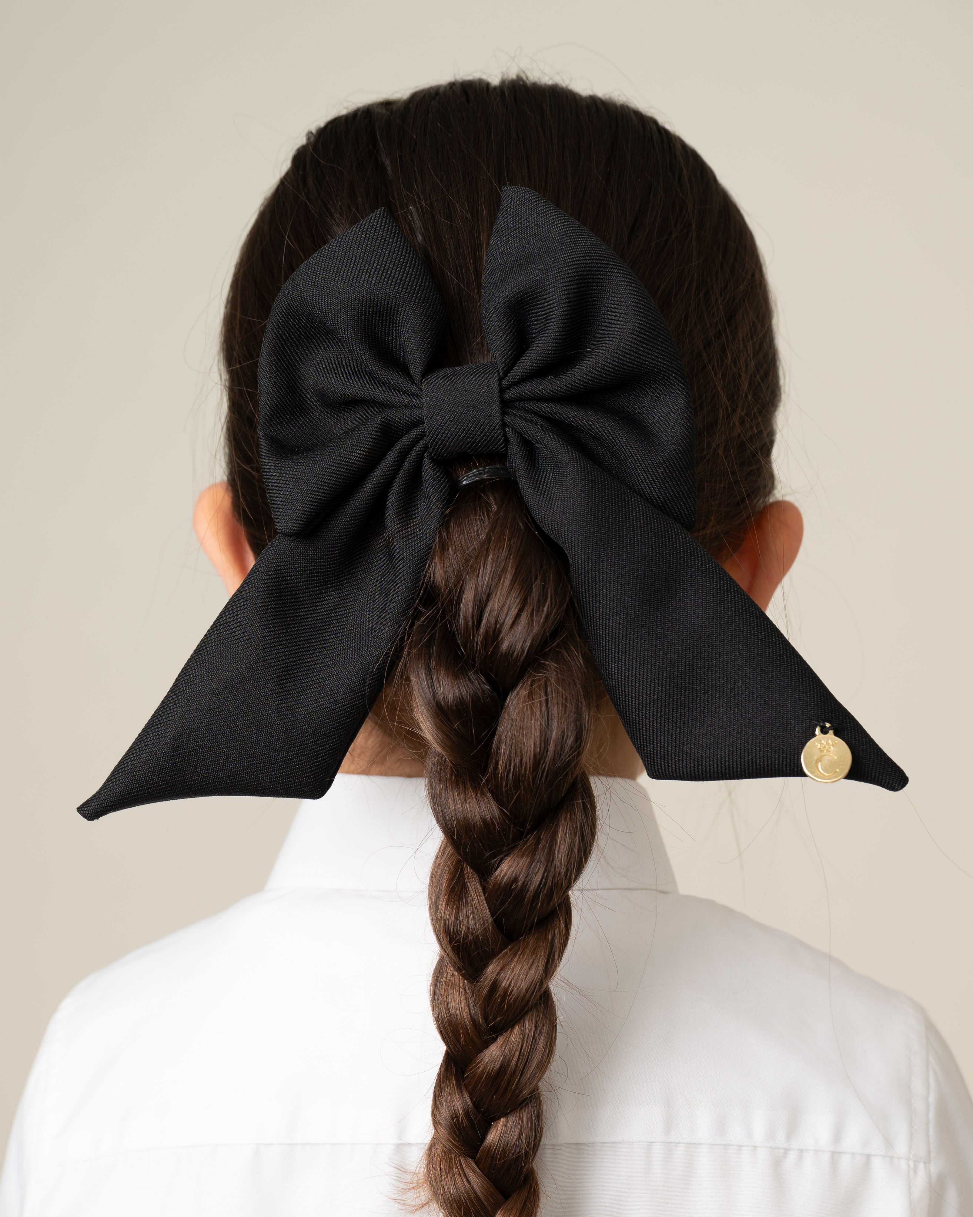 Black School Bow Hair Clip