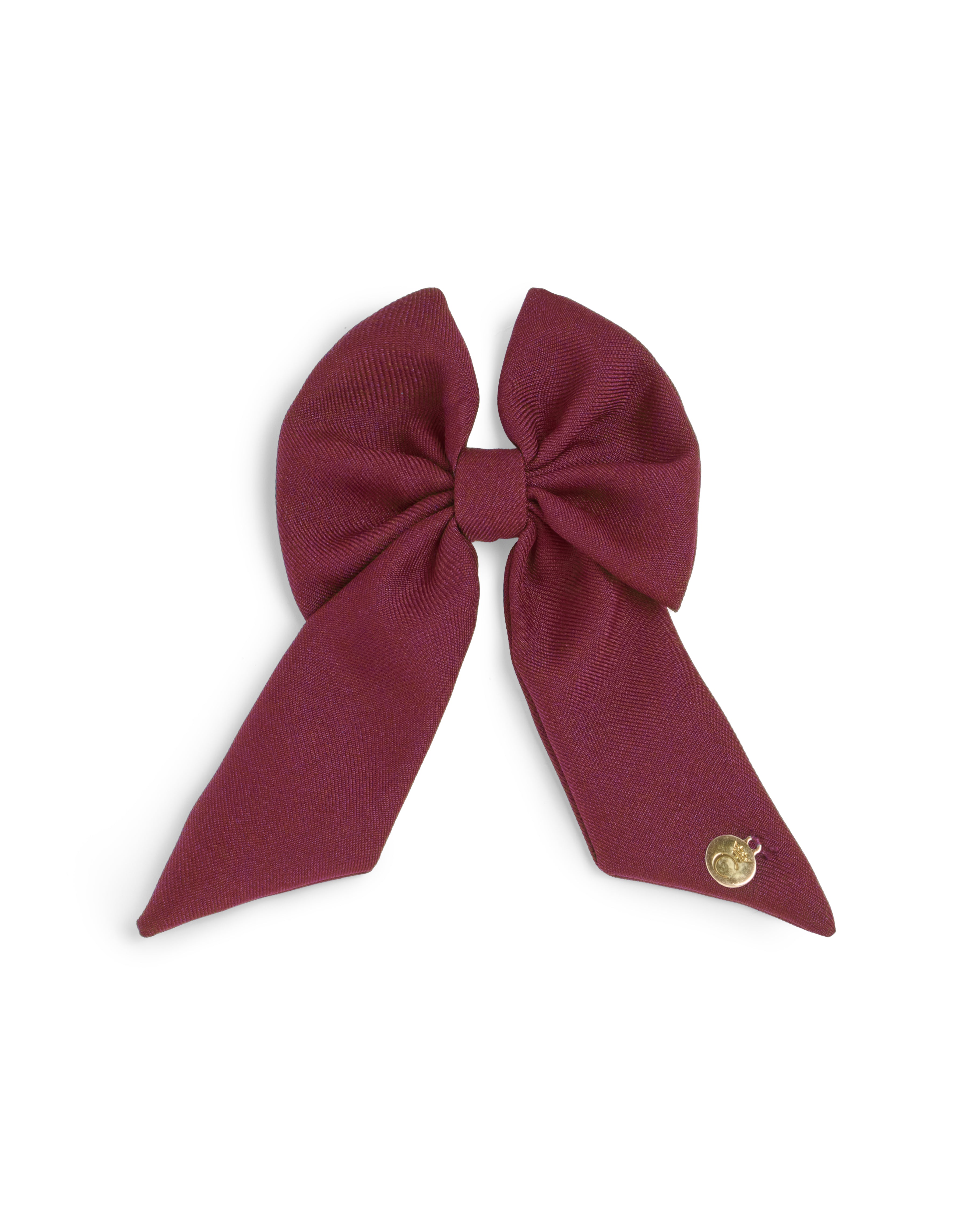 Maroon School Bow Hair Clip