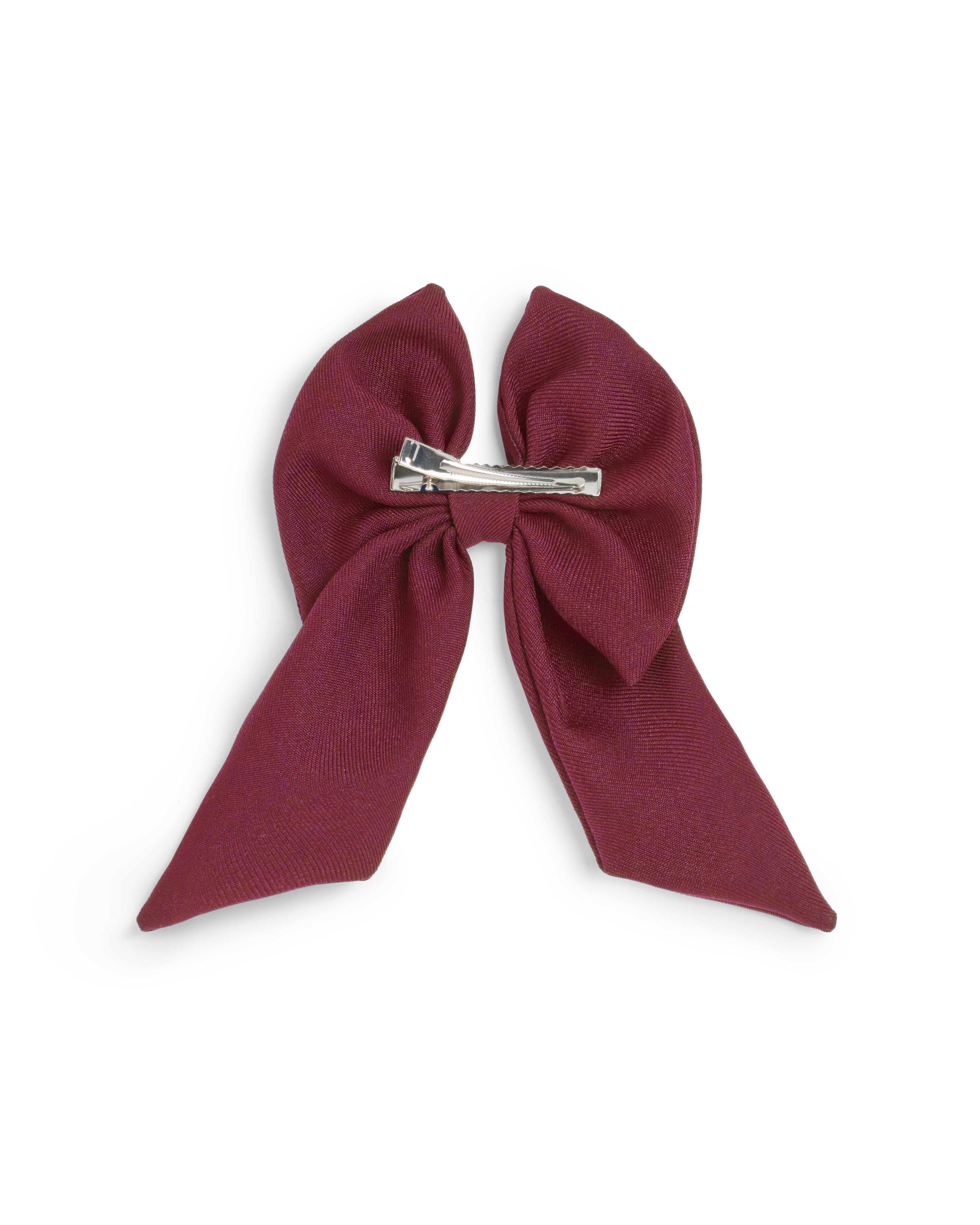Maroon School Bow Hair Clip