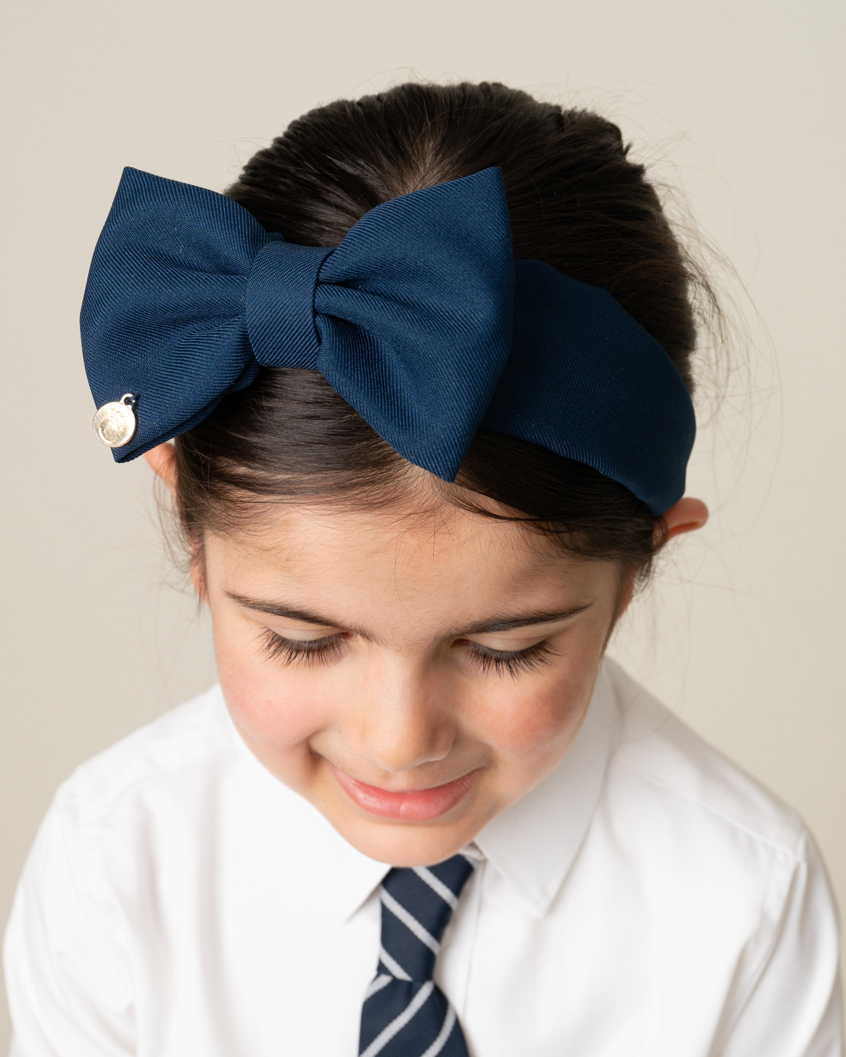 Navy Bow Headband