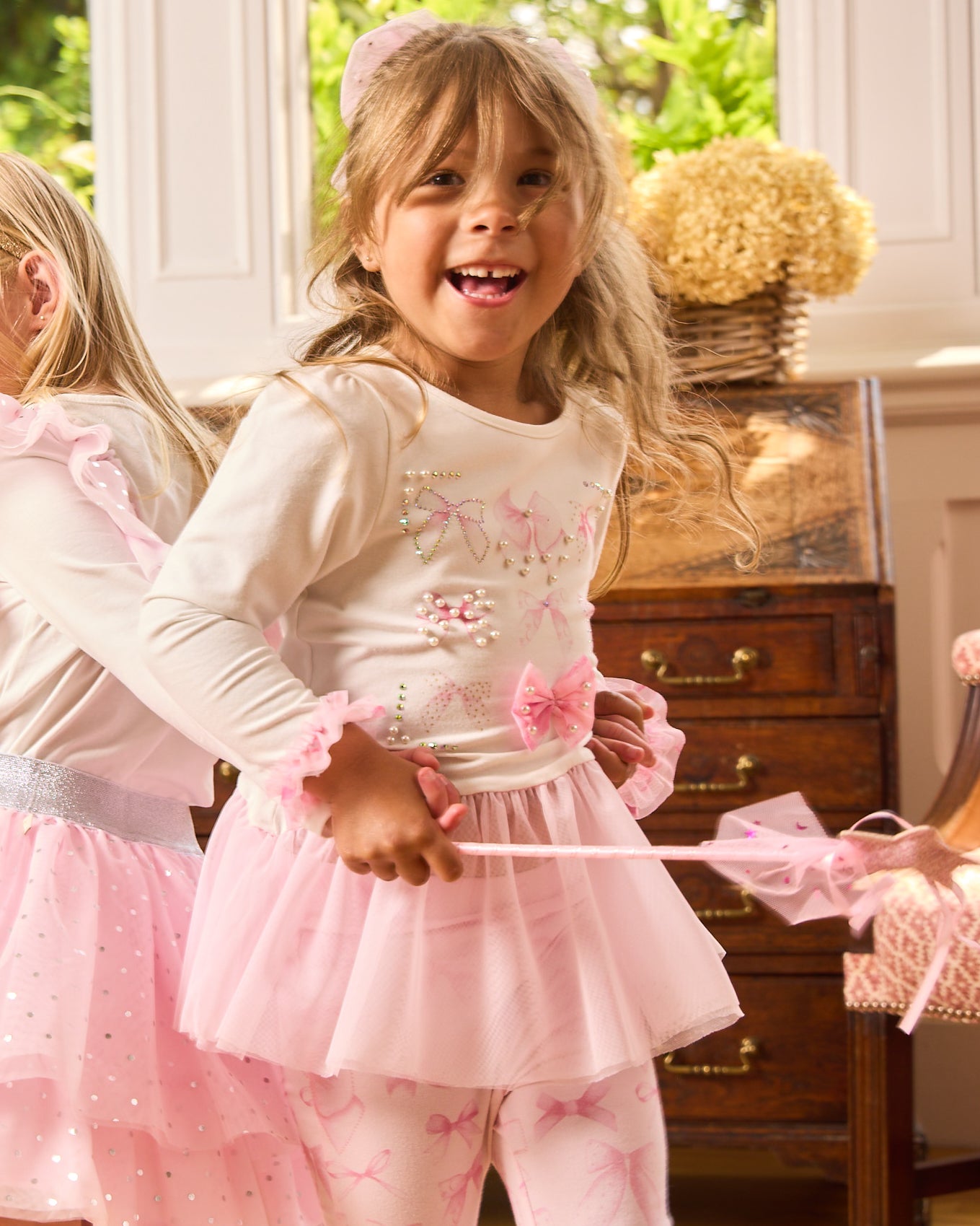 Pink Bow Legging Set