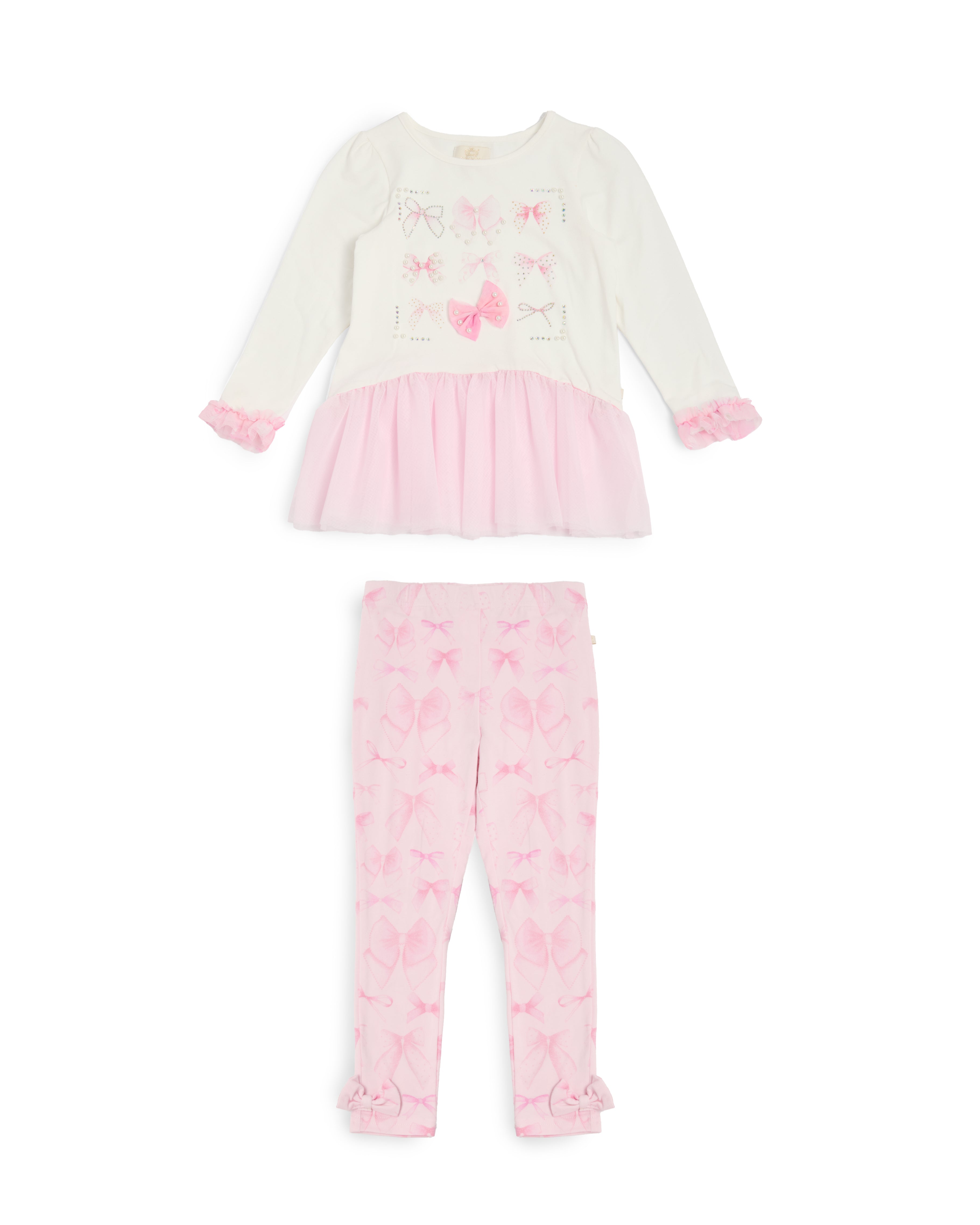 Pink Bow Legging Set