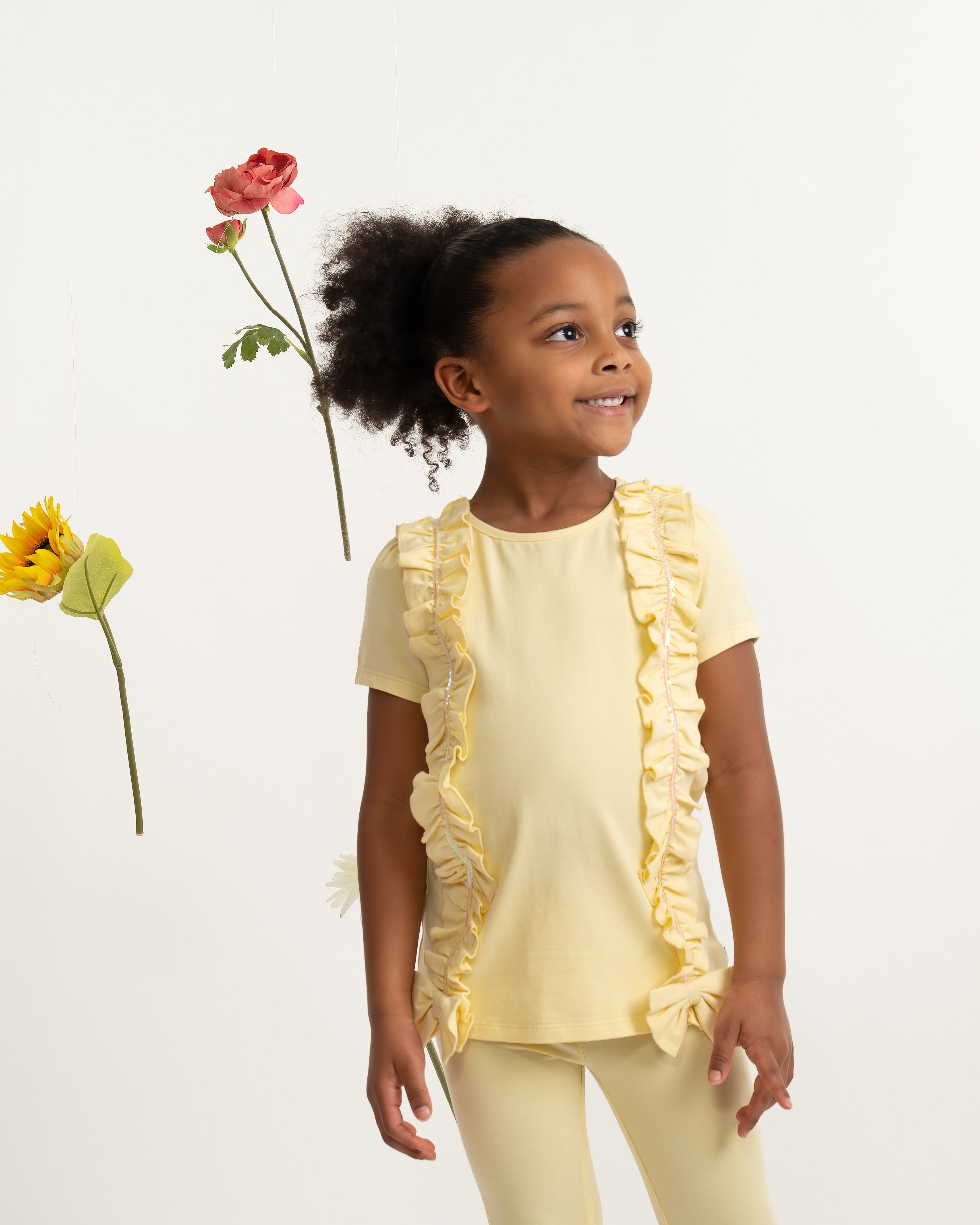 Lemon Ruffle Jersey Legging Set