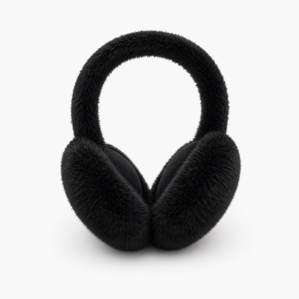 Black Soft Faux Fur Earmuffs
