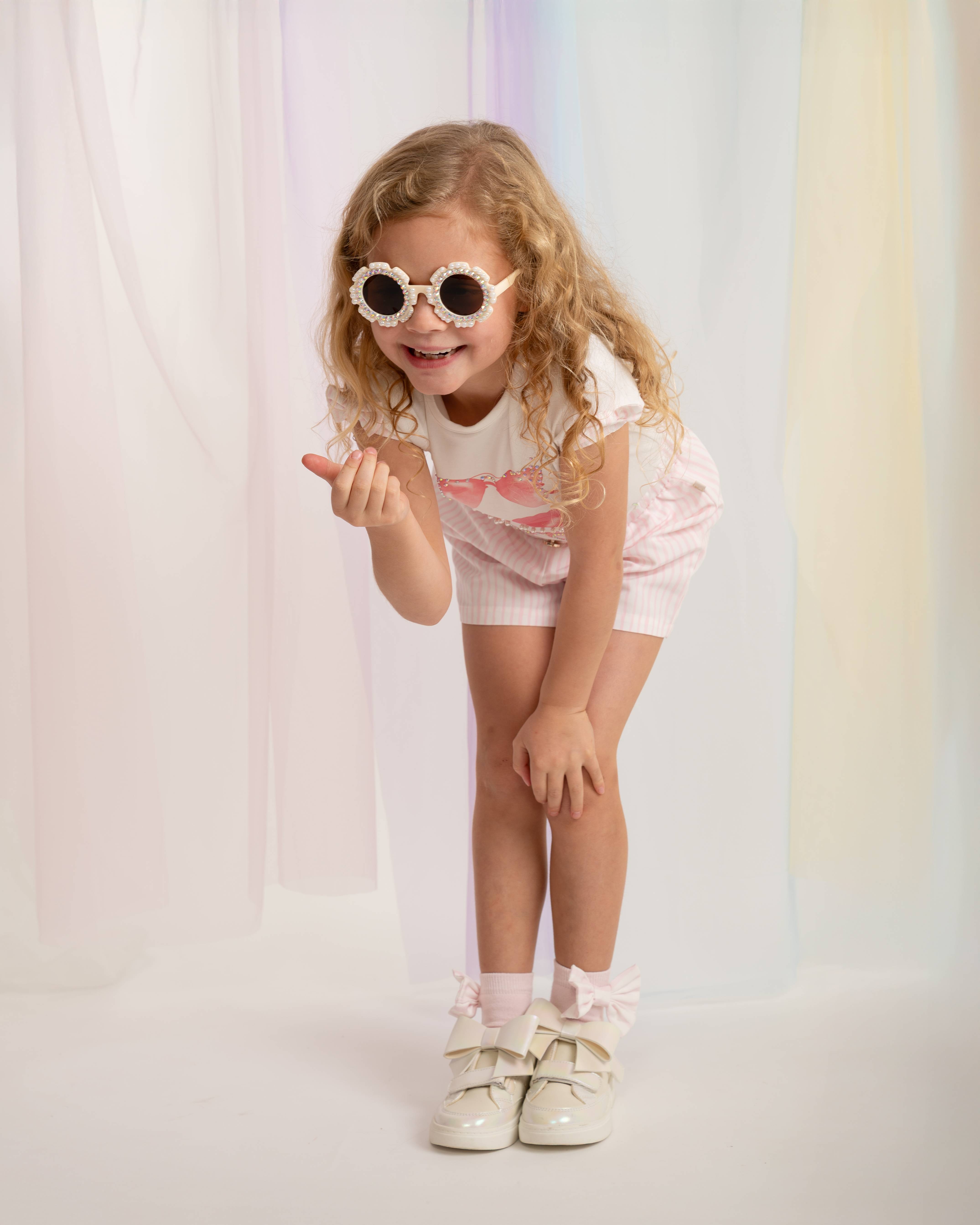 Girls Pink Bow Trainers with Interchangeable Bows