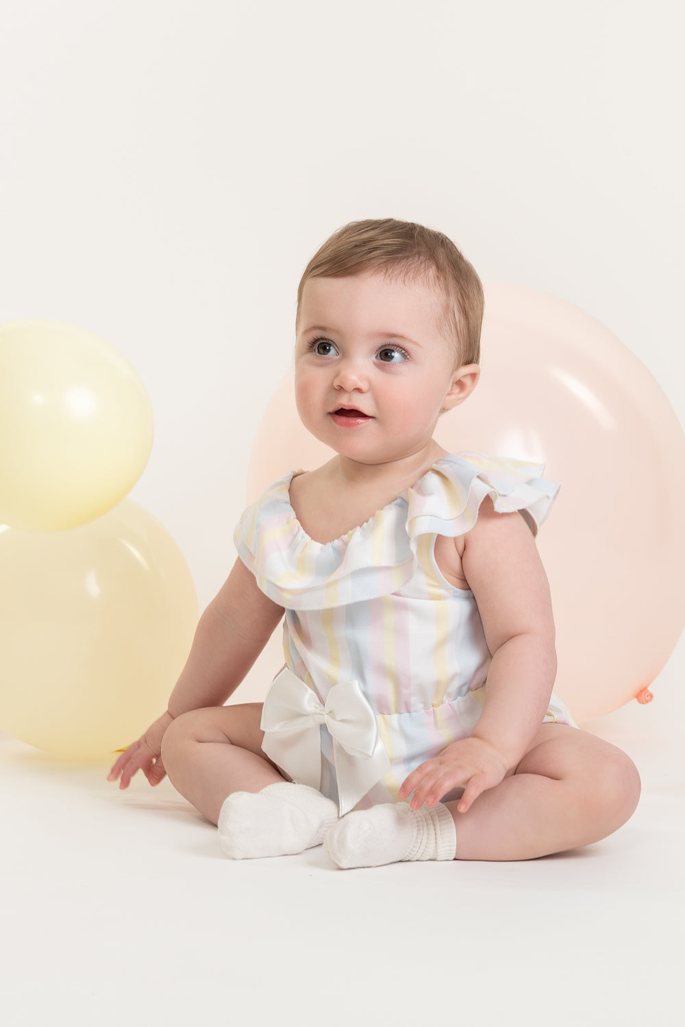 Sweet Stripes Rainbow Romper