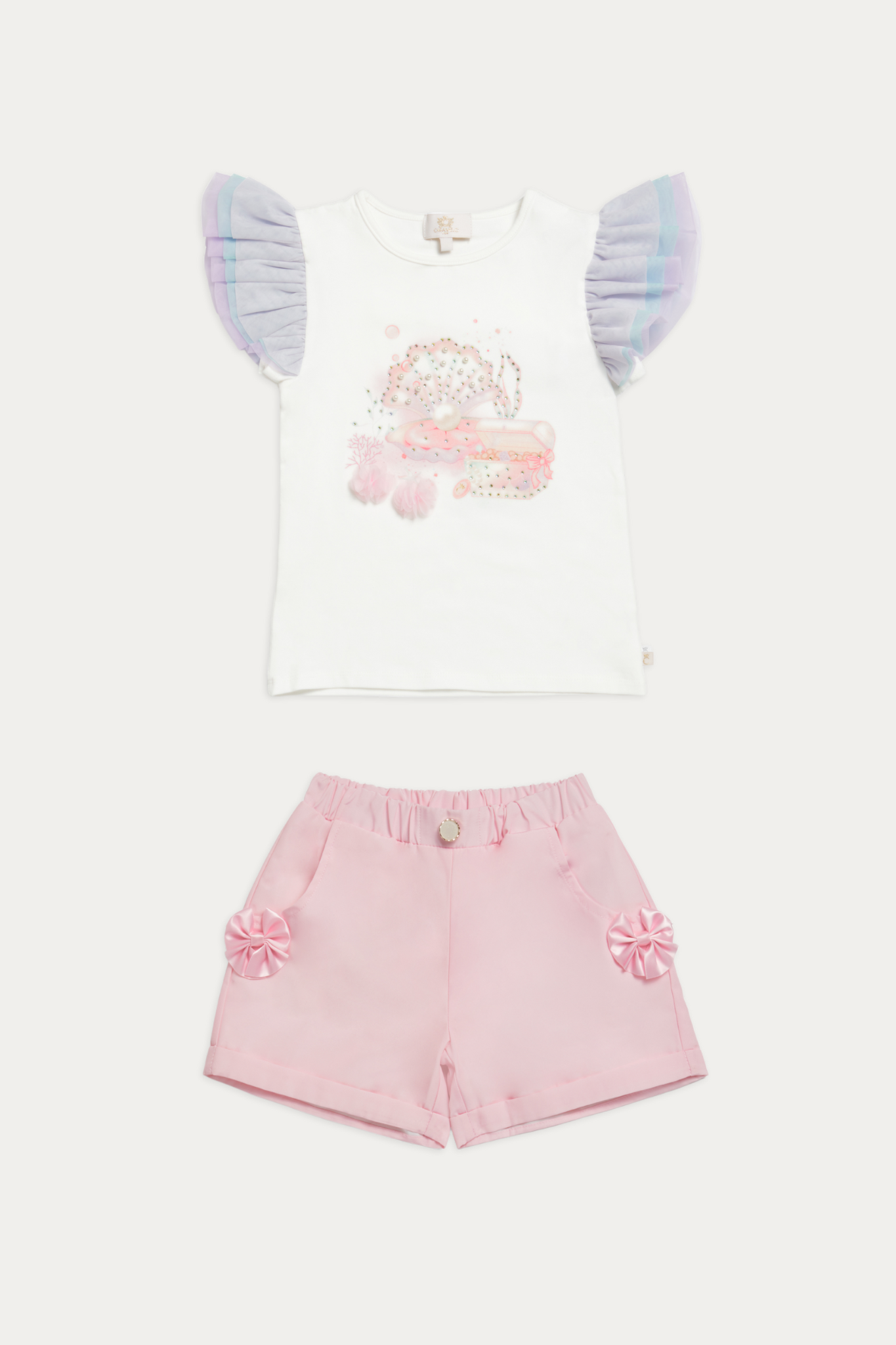 Deep Sea Dreams Pink Short Set (12 months - 3yrs)