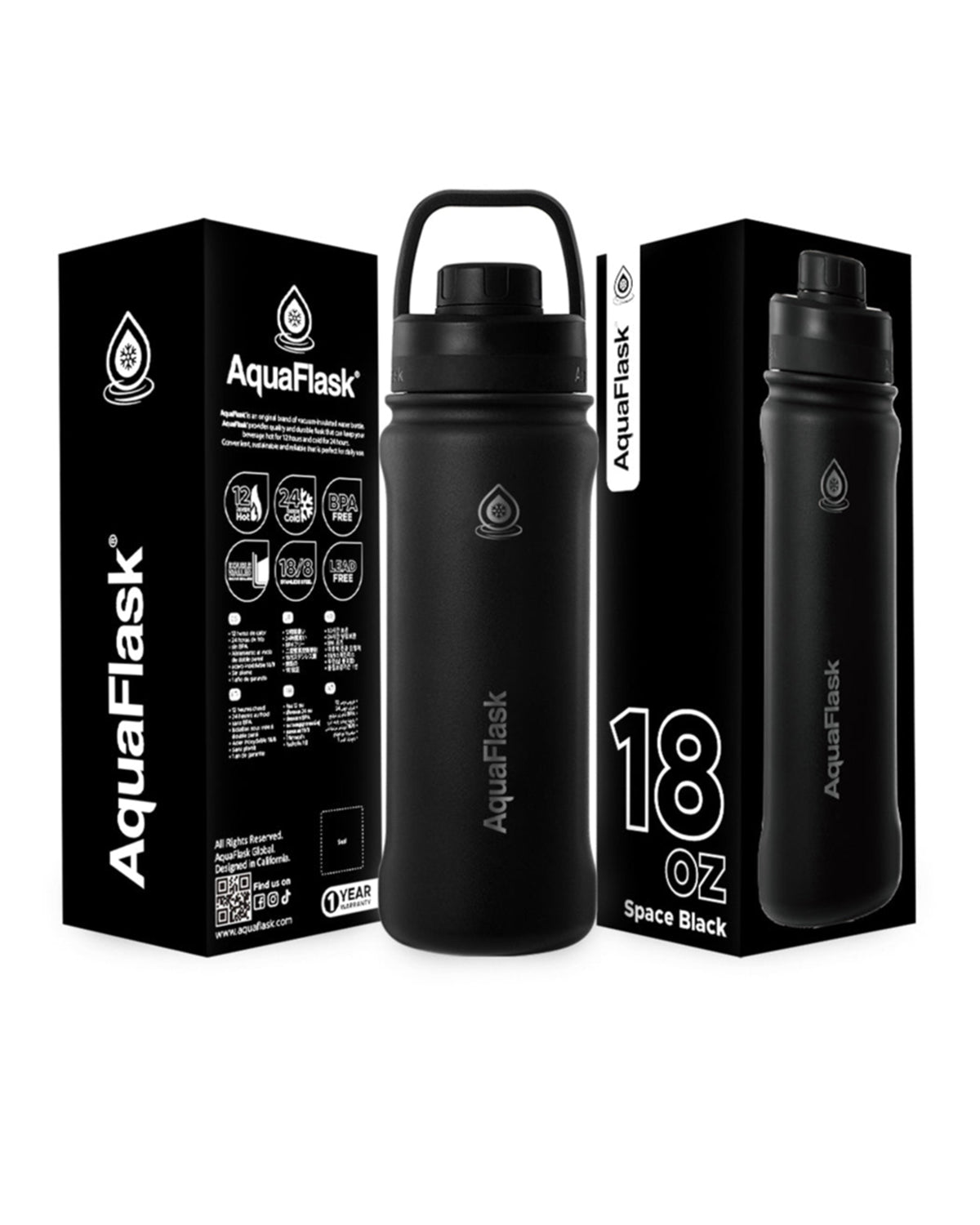 Black Insulated Water Bottle