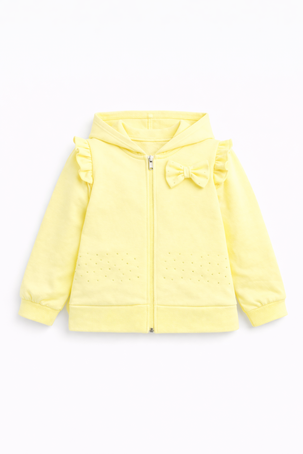 Lemon Jersey Bow Cardigan