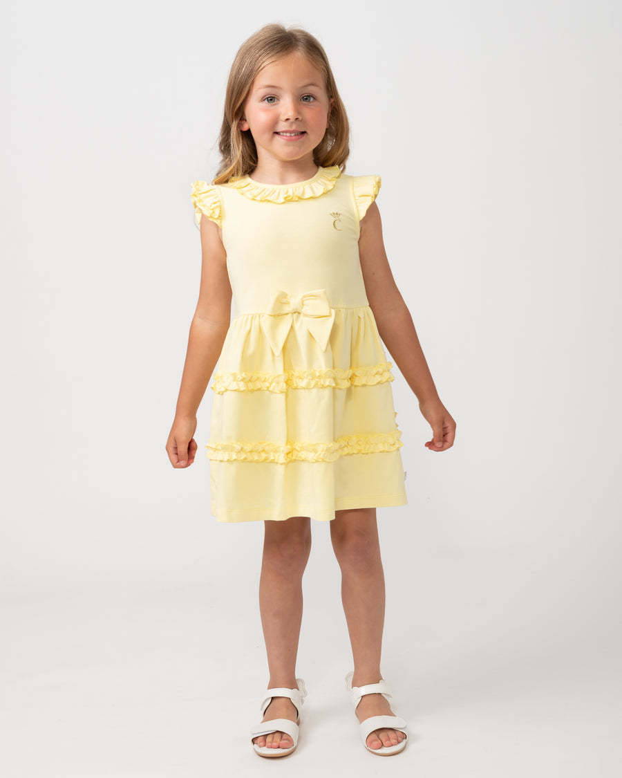 Tiered Frill Dress with Bow