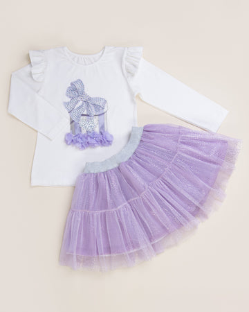 Tulle Present Sparkle Skirt Set - B