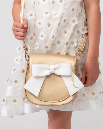 Gold Handbag with Bow