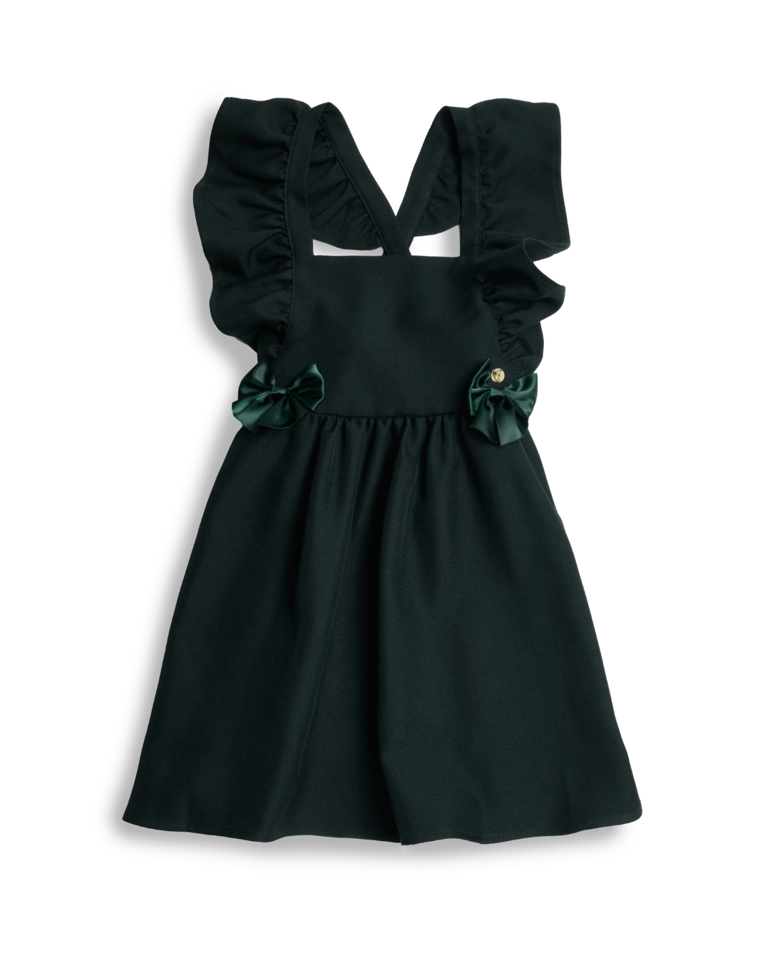 Bottle Green Pinafore Dress